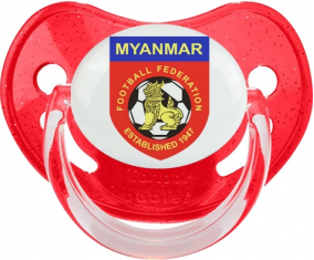 Selección de fútbol de Myanmar Red Physiological Lollipop con lentejuelas