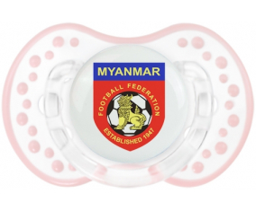 La selección de fútbol de Myanmar Lollipop lovi dynamic clásico retro-blanco-rosa-tierno