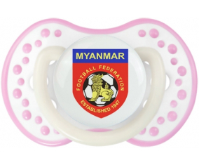 La selección de fútbol de Myanmar Sucette lovi dynamic fosforescente de color blanco-rosa