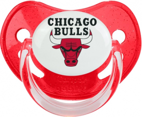 Chicago Bulls lentejuelas Tetina Fisiológica Roja