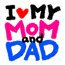 Chupete \"I love mom and dad\", perfecto para expresar el amor en cada momento. Ideal para el cuidado de tu bebé.