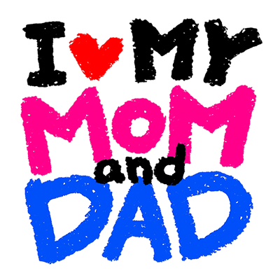 Chupete \"I love mom and dad\", perfecto para expresar el amor en cada momento. Ideal para el cuidado de tu bebé.