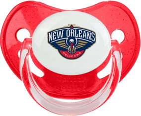 New Orleans Pelicans Lentejuelas Tetina Fisiológica Roja