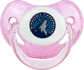 Minnesota Timberwolves sucete rosa de lentejuelas fisiológica