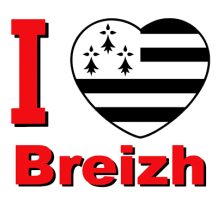 Chupete \"I love Breizh\", ideal para mostrar tu amor por la región y mantener a tu bebé feliz y estiloso. Disponible en chupete