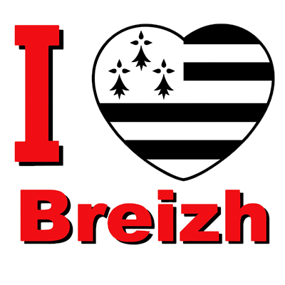 Chupete \"I love Breizh\", ideal para mostrar tu amor por la región y mantener a tu bebé feliz y estiloso. Disponible en chupete