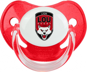 Lyon LOU Rugby Piruleta Fisiológica Roja con Lentejuelas