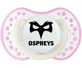 Ospreys Sucette lovi dynamic fosforescente blanco-rosa