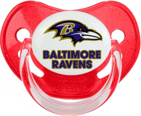 Baltimore Ravens Lentejuelas Tetina Fisiológica Roja
