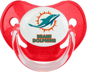 Miami Dolphins Red Physiological Glitter Lollipop