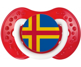 Bandera Aland Tetine Islas lovi dynamic Clásico Blanco-Rojo