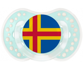 Flag Aland Tetine Islands lovi dynamic clásico retro-turquesa-laguna