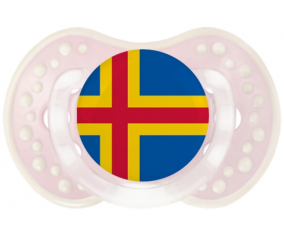 Flag Aland Tetine Islands lovi dynamic clásico retro-rosa-tierno