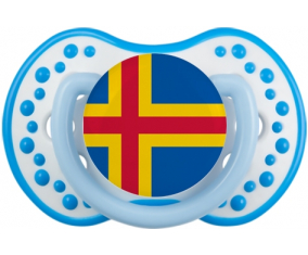 Bandera Aland Tetine Islas lovi dynamic fosforescente blanco-azul