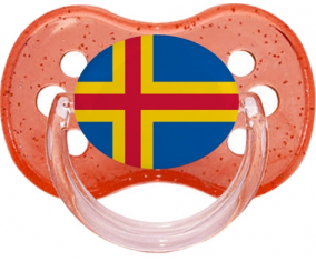 Aland Islands glitter cherry lollipop bandera