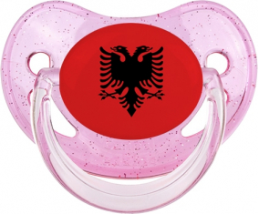 Bandera Albania Piruleta Fisiológica Lentejuelas rosas