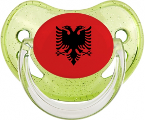 Bandera Albania Piruleta Fisiológica Verde con lentejuelas