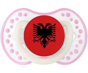 Bandera Albania Lollipop lovi dynamic fosforescente blanco-rosa