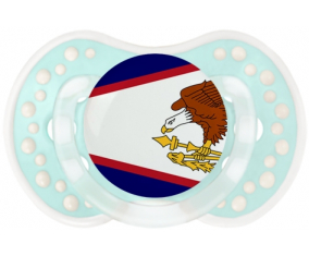 Bandera de Samoa Americana Sucete lovi dynamic clásico retro-turquesa-laguna