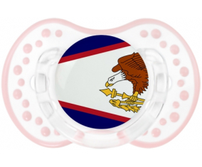 Bandera de Samoa Americana Sucete lovi dynamic clásico retro-blanco-rosa-tierno