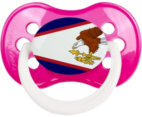 Samoa Americana bandera sucete anatómico clásico rosa oscura