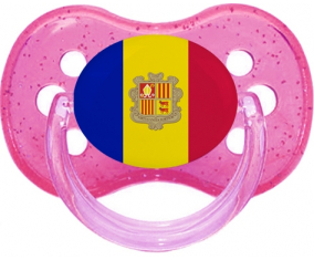 Bandera de Andorra Cereza Lollipop Rosa con lentejuelas