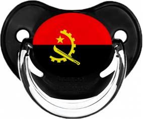 Bandera Angola Clásica Piruleta Fisiológica Negra