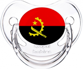 Bandera de Angola clásica transparente piruleta fisiológica