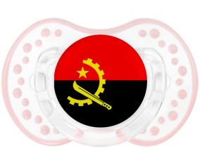 Bandera lollipop de Angola lovi dynamic clásico retro-blanco-rosa-tierno