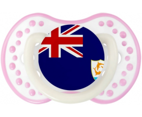 La bandera de Anguilla Lollipop lovi dynamic fosforescente blanco-rosa