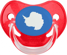 Bandera Antártica Lentejuelas Rojas Tetina Fisiológica
