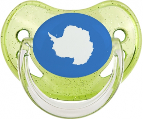 Bandera Antártica Lentejuelas Verdes Tetina Fisiológica
