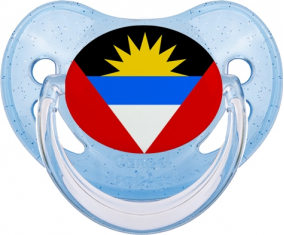 Bandera Antigua y Barbuda Azul Suceto Fisiológico con lentejuelas