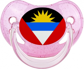 Bandera Antigua y Barbuda Sucete Fisiológico Brillo Rosa