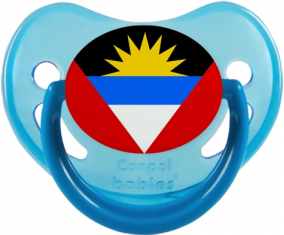 Bandera Antigua y Barbuda Sucete Fosforescente Azul Fisiológico