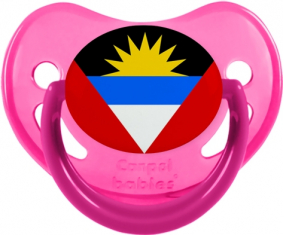 Bandera Antigua y Barbuda Sucete Fosforescente rosa fisiológica