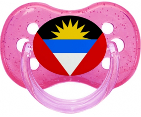 Bandera Antigua y Barbuda Cereza Lollipop Rosa lentejuelas