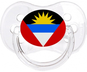Bandera Antigua y Barbuda Clásico Transparente Cereza Lollipop