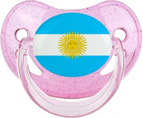 Bandera argentina Physiological Lollipop Rosa lentejuelas