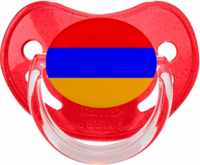 Bandera Armenia Piruleta Fisiológica Roja con lentejuelas