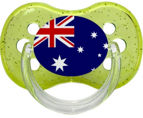 Bandera de Australia Cereza Lentejuelas Verde Lollipop
