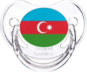 Bandera de Azerbaiyán clásica transparente piruleta fisiológica