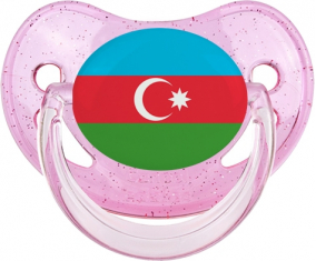 Bandera azerbaiyana Piruleta Fisiológica Rosa con lentejuelas