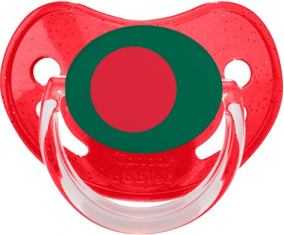 Bandera de Bangladesh Piruleta Fisiológica Roja con Lentejuelas