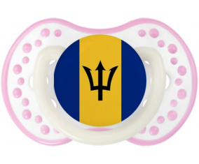 Bandera de Barbados lovi dynamic fosforescente blanco-rosa