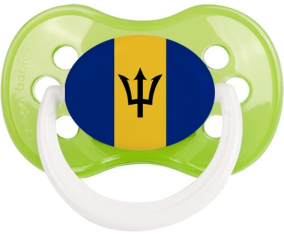 Bandera clásica de piruleta verde de Barbados