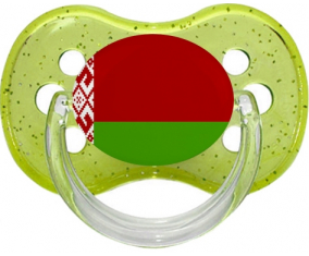 Bandera de Bielorrusia chupa lentejuelas verde cereza