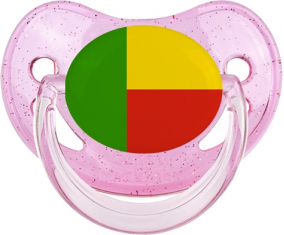 Benin Bandera Fisiológica Lollipop Rosa lentejuelas