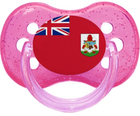 Bandera de las Bermudas chupa cereza cereza rosa de lentejuelas