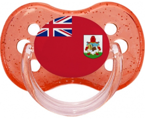 Bandera de las Bermudas chupa lentejuelas de cereza roja